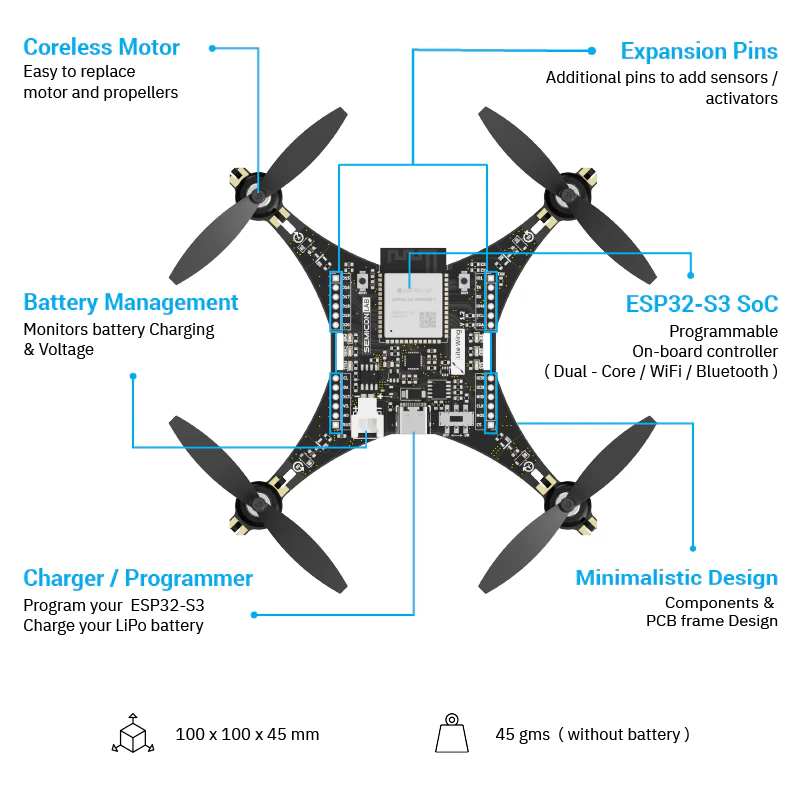 ESP32 Programmable Drone Kit - Image 1